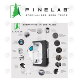 Pinelab Specialised Grow Tent - 1.2M x 1.2M x 2.13M High (4FT x 4FT) | With CFM Kit & Gear Board