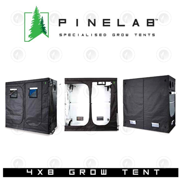 Pinelab Specialised Grow Tent - 2.4M x 1.2M x 2.13M High (4FT X 8FT) | With CFM Kit & Gear Board