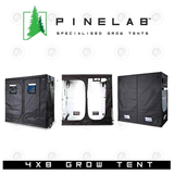 Pinelab Specialised Grow Tent - 2.4M x 1.2M x 2.13M High (4FT X 8FT) | With CFM Kit & Gear Board