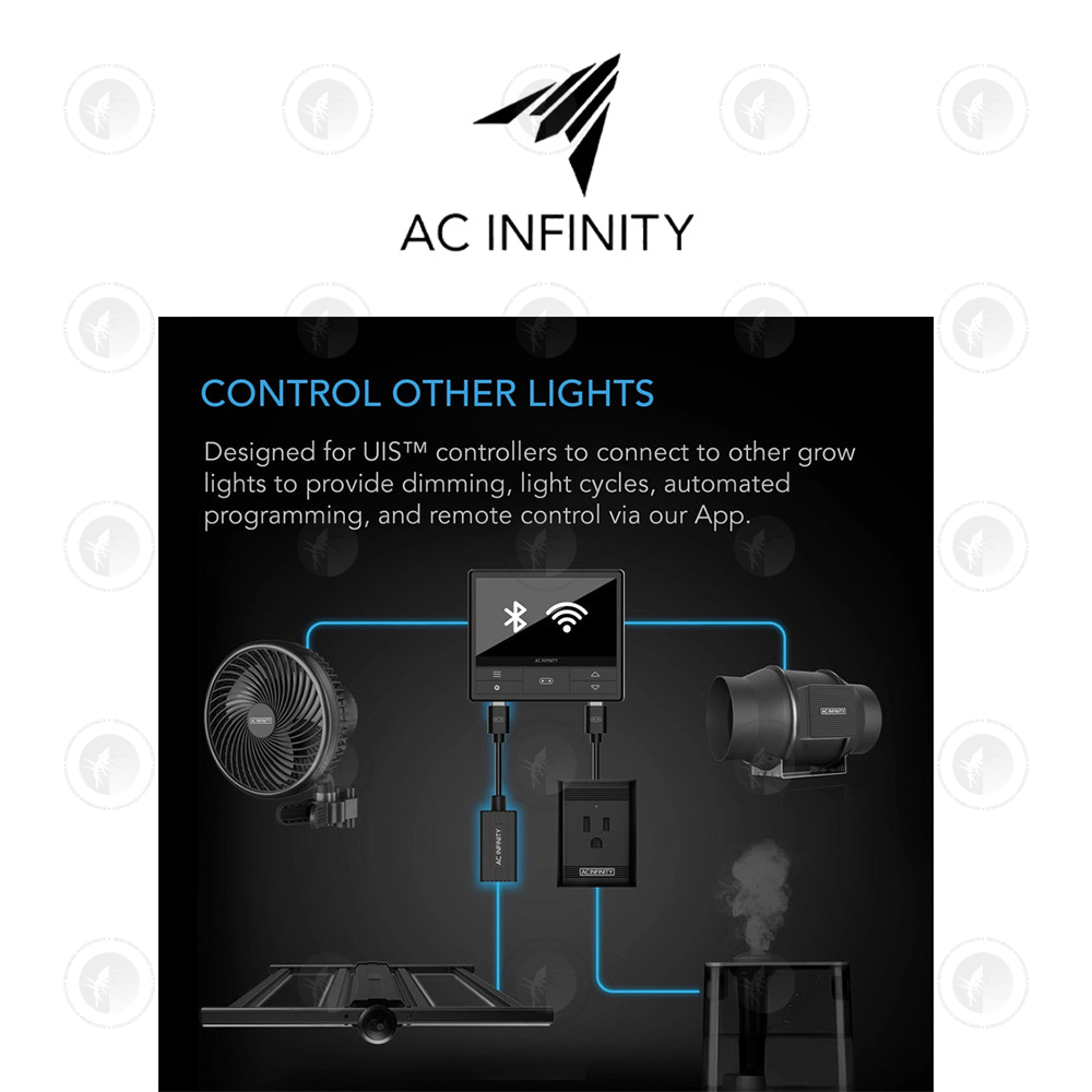 AC Infinity- UIS Lighting Adapter Type-A | for RJ11/12 Connector Lights With PWM or 0-10v Dimmers