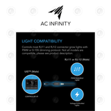 AC Infinity- UIS Lighting Adapter Type-A | for RJ11/12 Connector Lights With PWM or 0-10v Dimmers