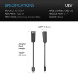 AC Infinity- UIS Lighting Adapter Type-D | for LED GROW LIGHTS with Dimmer | Control Wire Drivers