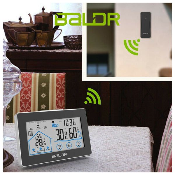 Baldr Wireless Digital Thermometer/Hygrometer with Large LCD Display Temperature Humidity