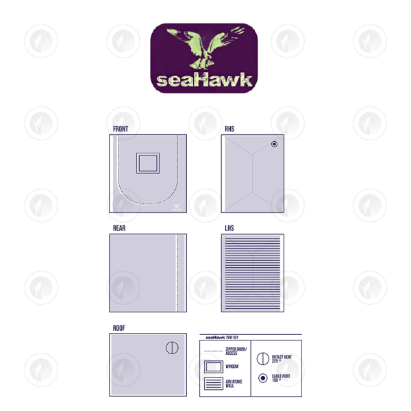 Sea Hawk Indoor Clone Tent - 120CM x 60CM x 120CM | Multi Level | Perfect For Seedlings & Clones