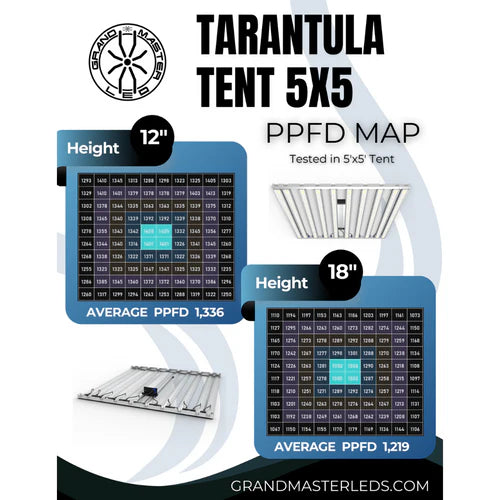 Grand Master LED (GML) - Tarantula Tent Ultimate 5X5 LED | 1000W | 2.85 UMOL/J | IP66
