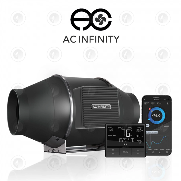 AC Infinity - Cloudline Pro T4 | Quiet EC Inline Fan | With Temperature, Humidity & VPD Controller | Controller 69 | 4” / 100MM