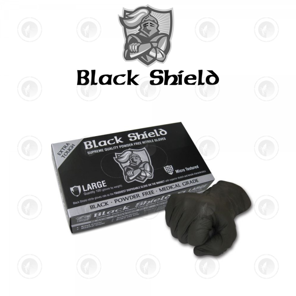 The Glove Company - 100 X Disposable Black Nitrile Gloves