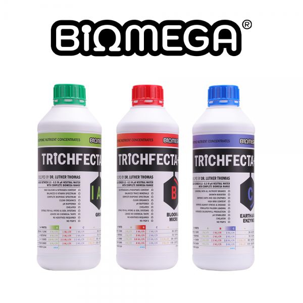 BiOMEGA®: TRiCHFECTA+® - Grow Set (A/B/C) - Bioponic Nutrient Concentrates | pH Ready | Highly Organic | Pure & Clean