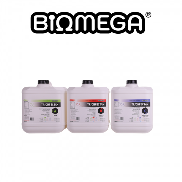 BiOMEGA®: TRiCHFECTA+® - Grow Set (A/B/C) - Bioponic Nutrient Concentrates | pH Ready | Highly Organic | Pure & Clean