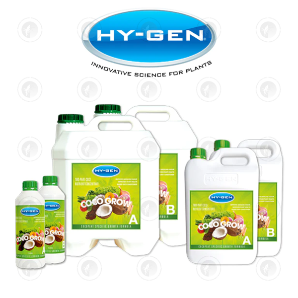 Hy-Gen Coco Growth A+B - 1L / 5L / 20L Set | 2-Part Veg Base Nutrient