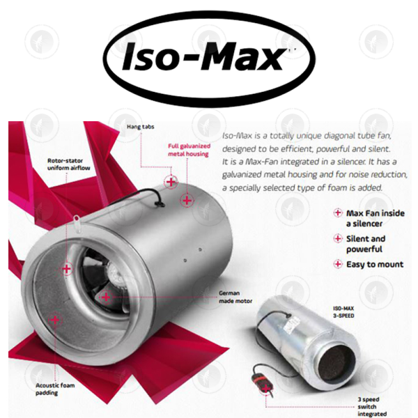 Can-Fan ISO Max-Fan - ISO-150 / ISO-200 / ISO-250 / ISO-315 | Silenced Fan-150/410 SILENCED ISO-MAX FAN