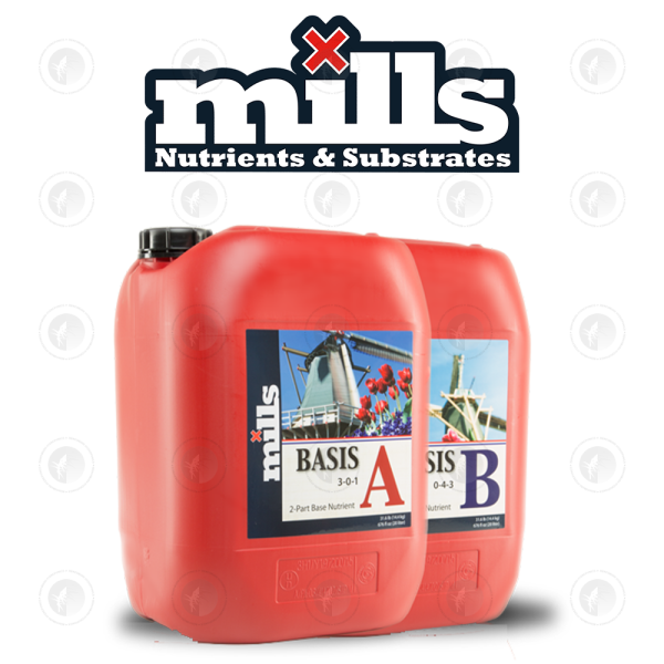 Mills Nutrient Basis A & B - 1L 5L 20L | Designed Manufactured Bottled in Holland