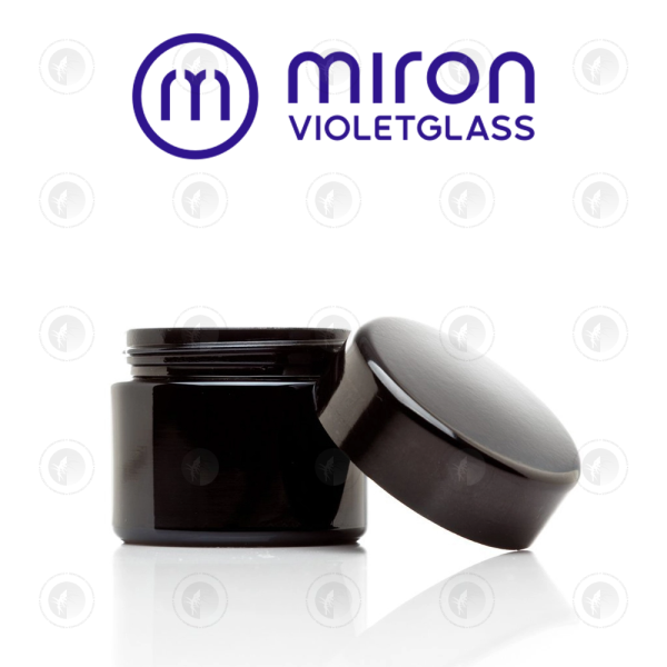 Miron Glass Concentrate Jar & PET Lid - 100ML/200ML | Violet Glass | Herb Storage Container