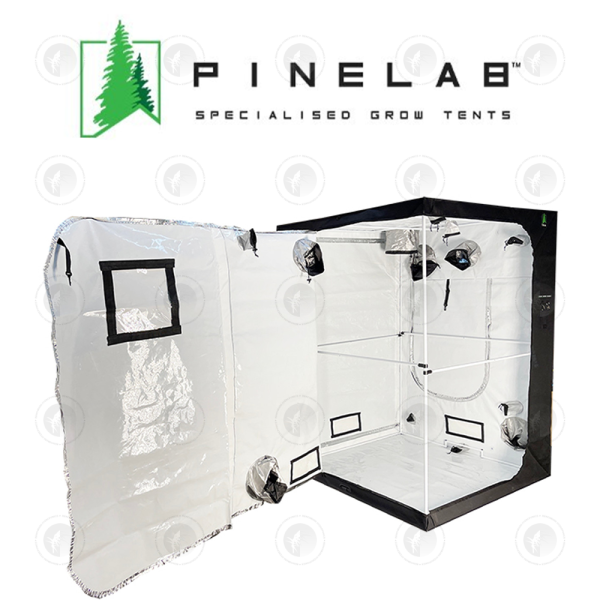 Pinelab Specialised Grow Tent - 1.5M x 1.5M x 2.13M High (5FT x 5FT) | With CFM Kit & Gear Board