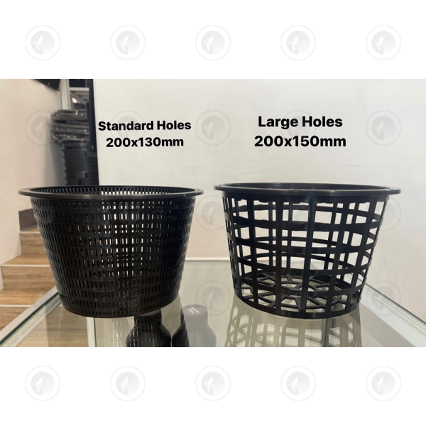 Heavy Duty Net Pots - 200MM | Large & Small Holes | Perfect for Hydro Tank Lids