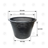 Heavy Duty Net Pots - 200MM | Large & Small Holes | Perfect for Hydro Tank Lids