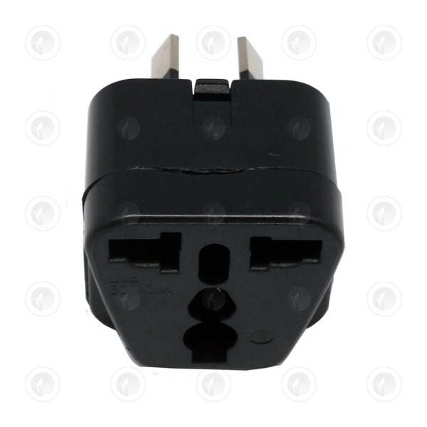 White Round Earth Lead to 240V Wall Socket Adapter - Travel Adaptor