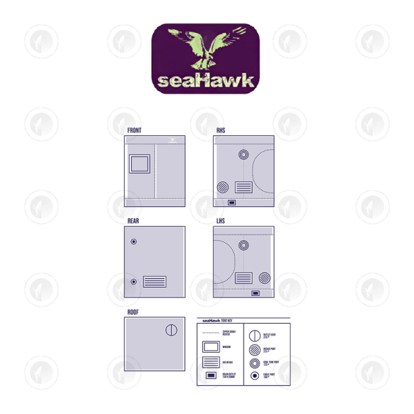 Sea Hawk Smart Indoor Grow Tent - 145CM x 145CM x 200CM or 230CM