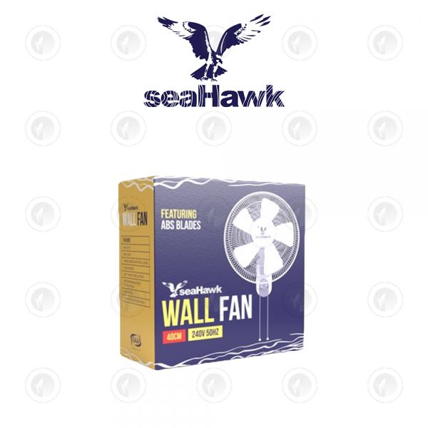 Seahawk Wall Oscillating Wall Mount Fan - 400MM | 3 Speed| Pull Cord Control