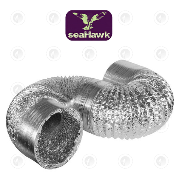 Seahawk Silver Nude Ducting - 5M Length |100MM/125MM/150MM/200MM/250MM/320MM | Ventilation Duct