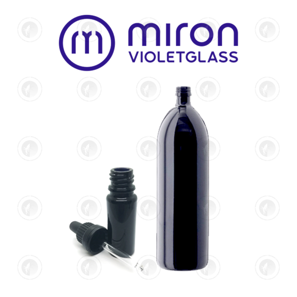 Miron Glass Tincture Bottle & TPE/GSH Pipette - 50ML | Violet Glass