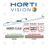 Horti-Vision TLED Driverless LED - 26W Grow or Bloom| 240V | 520MM Length | For Propagation