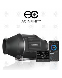 AC Infinity - Cloudline Pro T4 | Quiet EC Inline Fan | With Temperature, Humidity & VPD Controller | Controller 69 | 4” / 100MM