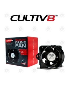 Cultiv8 Inline Axial Booster Fan - 6" Inch (150MM) | 35W | 194CFM | Ball Bearing