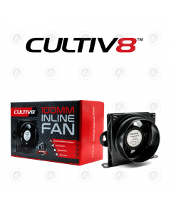 Cultiv8 Inline Axial Booster Fan - 4" Inch (100MM) | 22W | 58CFM | Ball Bearing