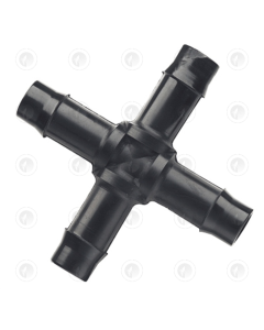Barbed Cross Piece Joiner | 13MM / 19MM /25MM | Hydroponic Plumbing Bits