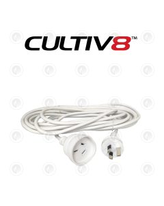 Cultiv8 Extension Lead Cable - Various Lengths | 10A | 240V | Flat Earth Pin
