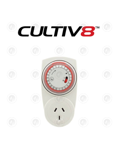 Cultiv8 Mechanical Timer - 10 Amp | 15 Minute Intervals | With Seconds Dial