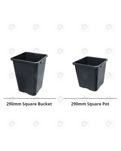 Square Bucket Pots - With or Without Holes | Diameter 290MM