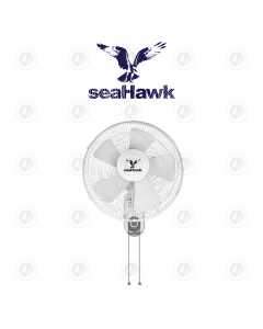 Seahawk Wall Oscillating Wall Mount Fan - 400MM | 3 Speed| Pull Cord Control