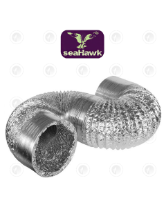 Seahawk Silver Nude Ducting - 5M Length |100MM / 125MM / 150MM / 200MM / 250MM / 320MM | Ventilation Duct